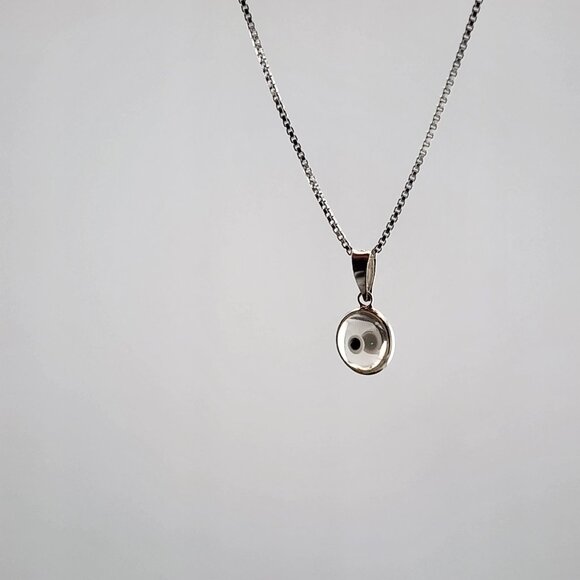Sterling Silver 925 Evil Eye Pendant – Clear Charm Necklace for Protection - Picture 9 of 11